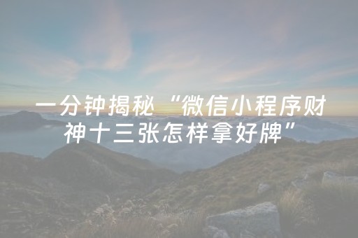 7分钟揭秘“微乐浙江麻将怎么让系统发好牌”（辅助器插件)