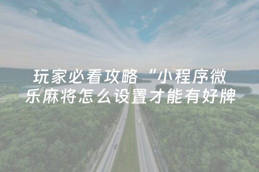 玩家必看科普“微乐麻将小程序必赢神器免费安装”（辅牌器插件购买)