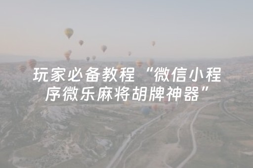 重大通报“微乐填大坑为什么一直输”（开挂辅助器脚本)
