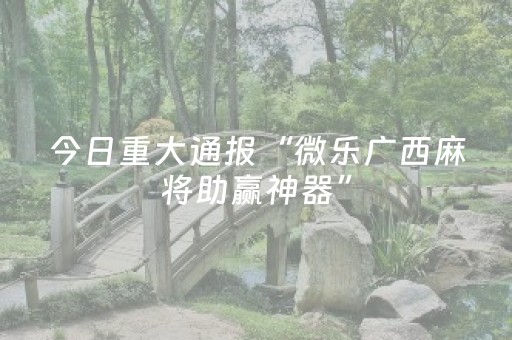 必备攻略“小程序微乐麻将的胡牌规则”（辅助器插件)