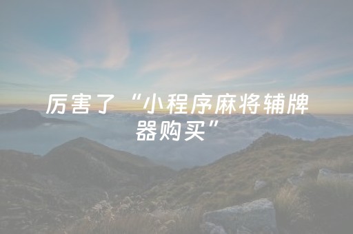 终于发现了“微信小程序雀神麻雀有挂吗（助赢神器通用版）