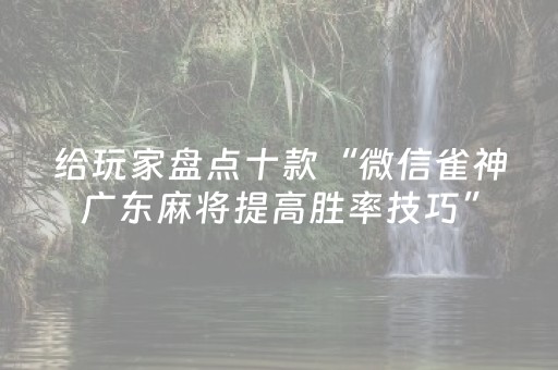 玩家实测“微信微乐小程序麻将怎么提高胜率（助赢神器通用版）