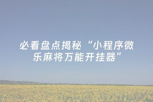 我来教大家“打哈儿麻将有挂吗（助赢神器通用版）