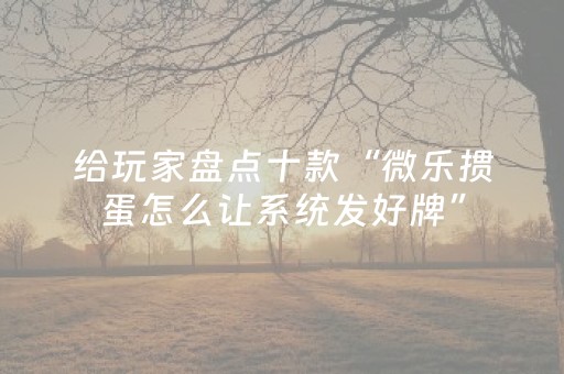 教程辅助“小程序微乐麻将自建房怎么赢（助赢神器通用版）