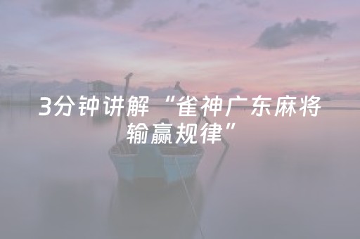 玩家必备教程“小程序麻将控牌神器（助赢神器通用版）