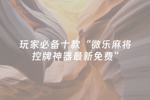 教程辅助“胡乐麻将软挂神器（专用辅牌神器免安装）