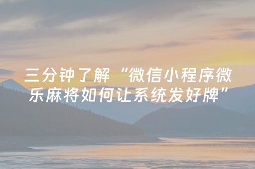 玩家必备教程“微乐宁夏麻将铺牌器购买（助赢神器通用版）