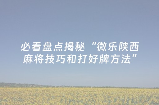 胜率设置方法“微乐内蒙麻将输赢规律（专用辅牌神器免安装）