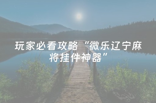 玩家实测“微乐山西麻将助赢神器可试用（助赢神器通用版）
