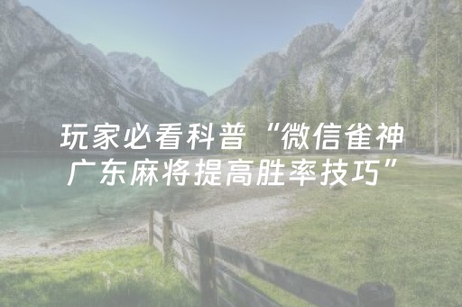 玩家必备教程“微乐福建麻将提高胜率”（详细透视教程）-哔哩哔哩
