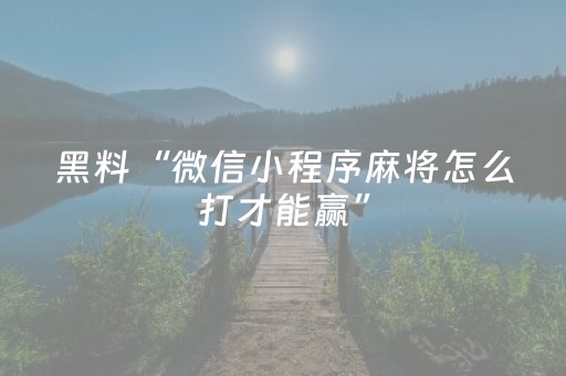 实测结果“全自动麻将机胡牌神器”（详细透视教程）-哔哩哔哩