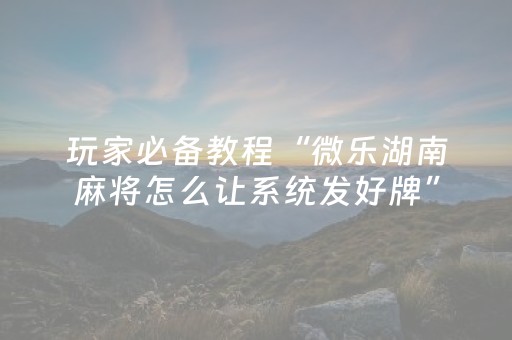 终于发现了“打麻将偷麻将视频教程（助赢神器通用版）