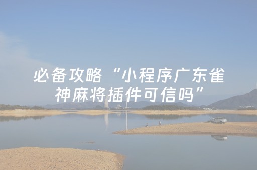 玩家必看攻略“微信小程序雀神辅助器安卓版（助赢神器通用版）