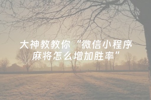 分享辅助“棋牌室的麻将机可以动手脚吗（专用辅牌神器免安装）