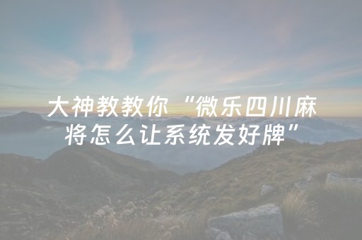 实测教程“雀神广东麻将助赢神器（助赢神器通用版）