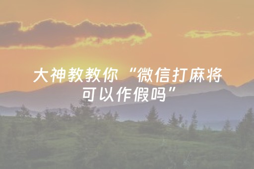 实测教程“微乐甘肃麻将助赢神器购买（助赢神器通用版）
