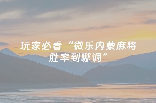 今日盘点“微乐河北麻将容易胡牌的技巧”（详细开挂教程）-哔哩哔哩