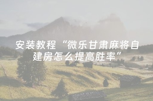 终于发现了“微乐陕西挖坑助赢神器（专用辅牌神器免安装）