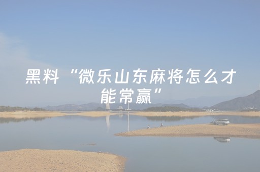 我来教大家“微乐手机麻将助赢神器购买（助赢神器通用版）