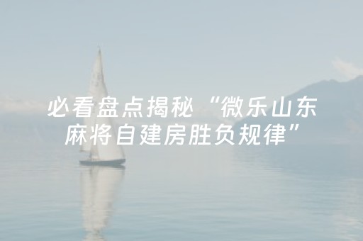 我来教大家“微乐河南麻将为什么总是输（助赢神器通用版）