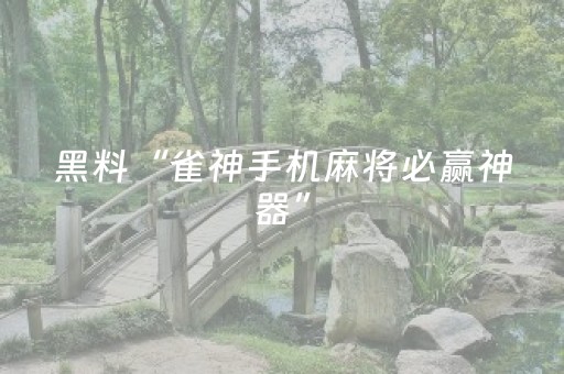 实测结果“微乐湖南麻将助攻神器（助赢神器通用版）