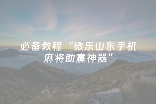实测分析“手机打麻将作蔽器具”（详细透视教程）-哔哩哔哩