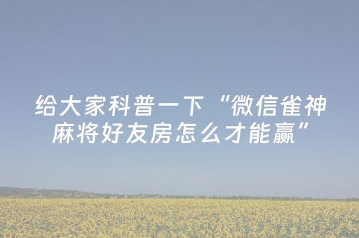 终于发现了“微信小程序麻将神器（专用辅牌神器免安装）