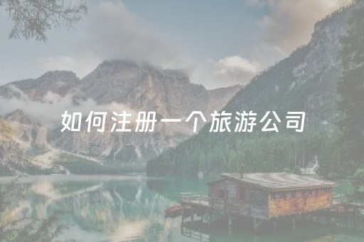 如何注册一个旅游公司（如何注册一个旅游公司营业执照）
