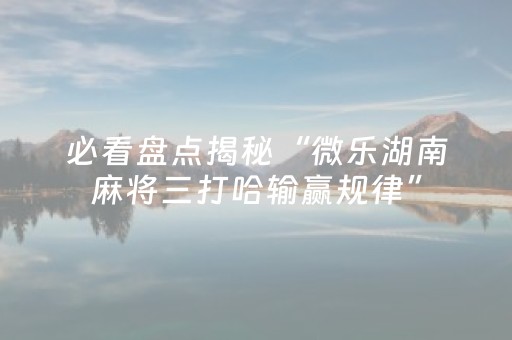 必看教程“麻将机手机控牌器（专用辅牌神器免安装）