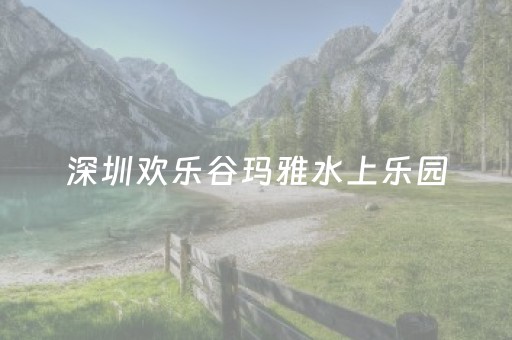 深圳欢乐谷玛雅水上乐园（深圳欢乐谷玛雅水上乐园图片）