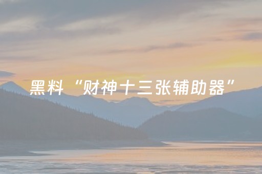 实测辅助“开心泉州麻将专用神器（助赢神器通用版）