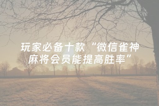 必看教程“手机打麻将十打九赢神器（专用辅牌神器免安装）