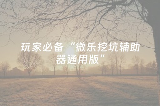 分享辅助“微乐江苏麻将助赢神器（助赢神器通用版）