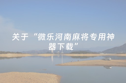 教程辅助“微乐山东麻将挂神器（专用辅牌神器免安装）