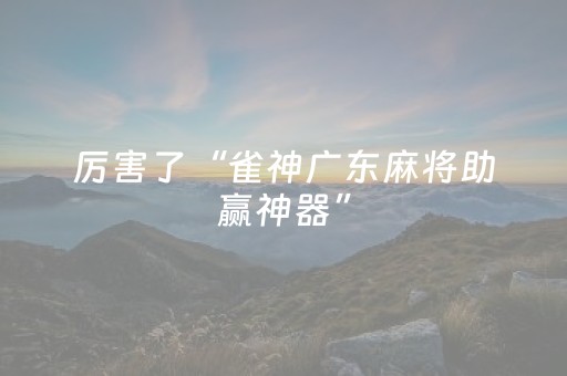 实测教程“中至麻将最新案情通报（助赢神器通用版）