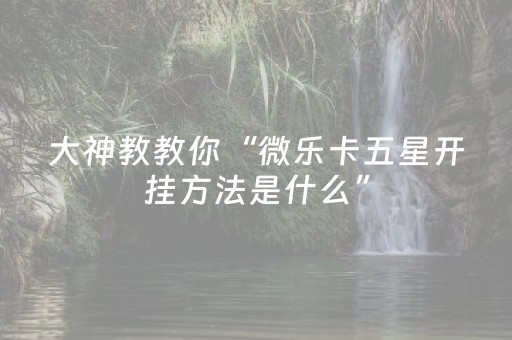玩家实测“微乐手机麻将专用神器（专用辅牌神器免安装）