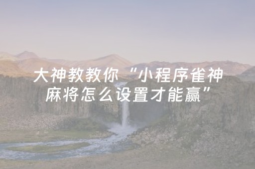 实测教程“决胜麻将助手软件（助赢神器通用版）