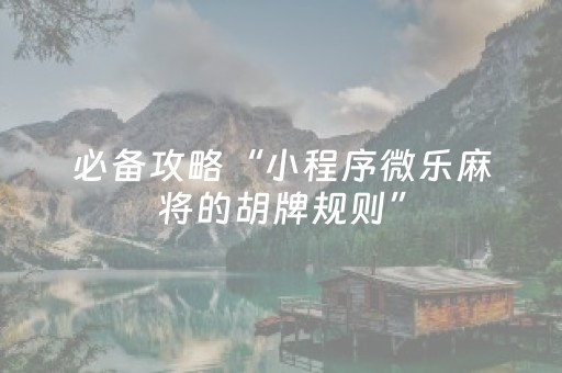 教程辅助“麻将机怎样安装程序（专用辅牌神器免安装）