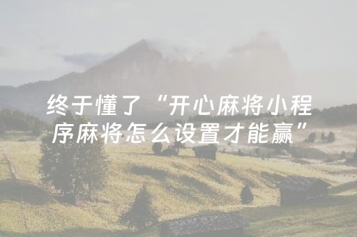 终于发现了“怎么分辨麻将机有没有装程序（助赢神器通用版）