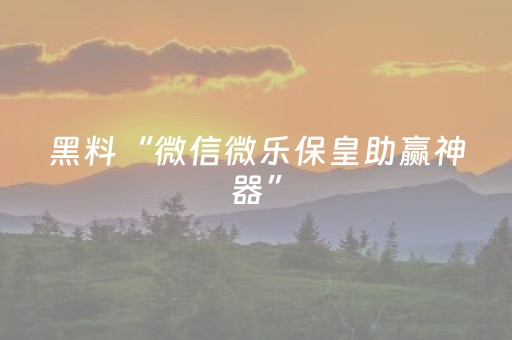 玩家实测“微乐河北麻将容易胡牌的技巧（助赢神器通用版）
