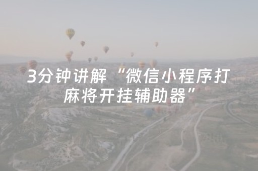 实测教程“胡乐麻将胡牌神器（专用辅牌神器免安装）