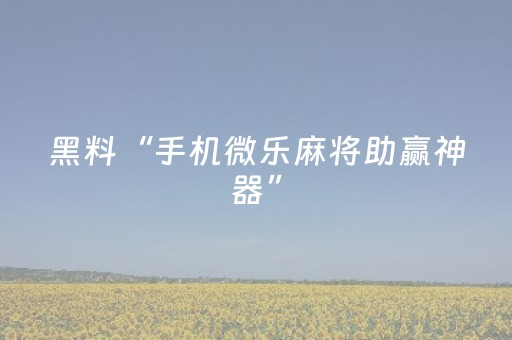 实测辅助“微乐陕西麻将怎么提高胜率（专用辅牌神器免安装）