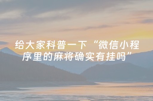 终于发现“功夫麻将骗局大揭秘（专用辅牌神器免安装）
