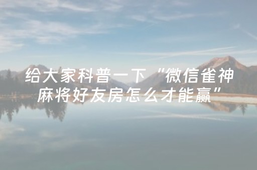 玩家必看攻略“程序麻将机一套设备多少钱（专用辅牌神器免安装）