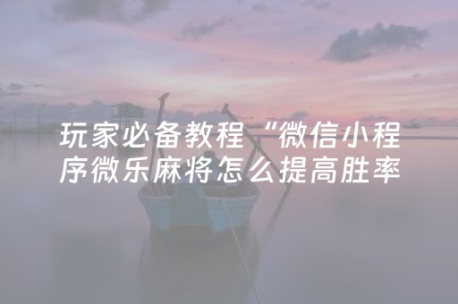 终于发现了“微乐麻将怎样设置好牌（助赢神器通用版）