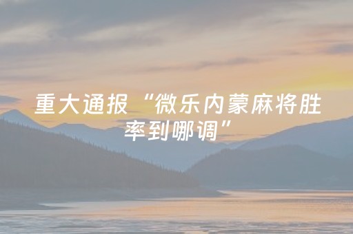 教程辅助“微乐福建麻将怎么样有好牌（专用辅牌神器免安装）