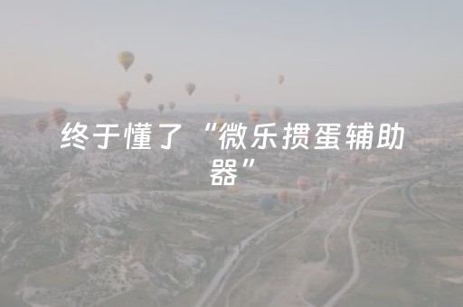 实测结果“微乐河南推倒糊麻将助赢神器购买（助赢神器通用版）