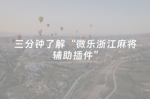 玩家必备教程“微信跑得快小程序辅助器（专用辅牌神器免安装）