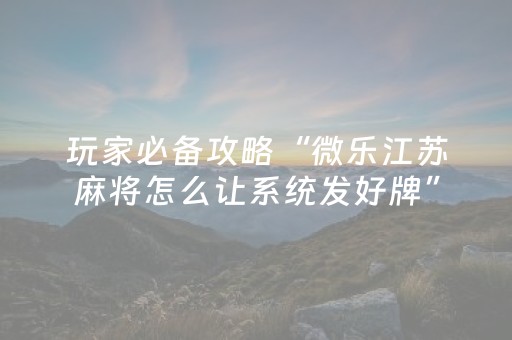 终于发现“微乐挂先试用后付款（专用辅牌神器免安装）