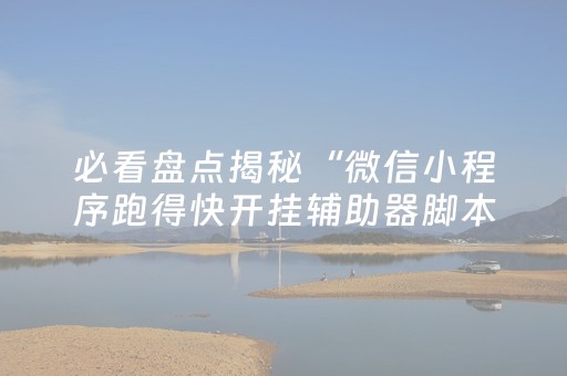 玩家必备教程“微信跑得快有挂吗（专用辅牌神器免安装）